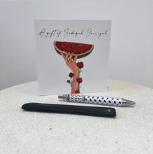 Load image into Gallery viewer, 2025  Watermelon Palestine Card with pen