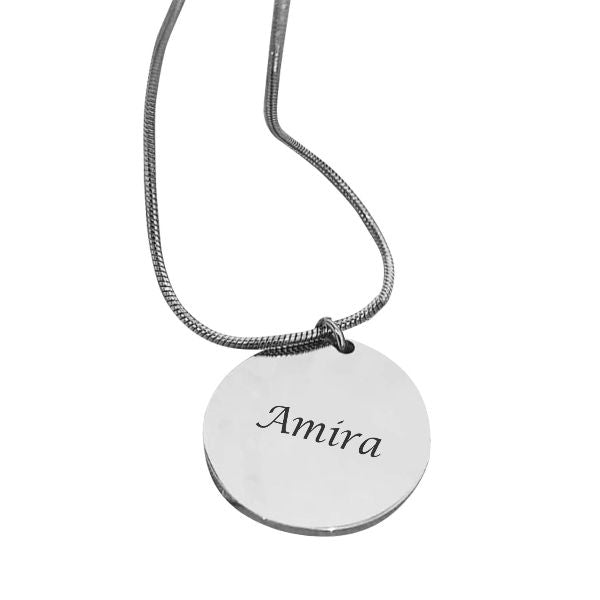 Personalised Disk Necklace - sukoonco